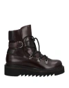 Ferragamo Woman Ankle Boots Burgundy Size 7.5 Leather