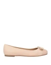 Ferragamo Woman Ballet Flats Beige Size 10.5 Lambskin In Neutral