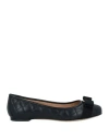 Ferragamo Woman Ballet Flats Black Size 5 Calfskin