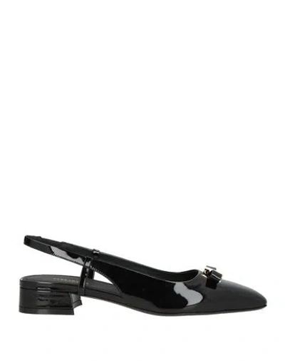 Ferragamo Woman Ballet Flats Black Size 6 Leather