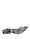Ferragamo Woman Ballet Flats Black Size 5 Textile Fibers In Black
