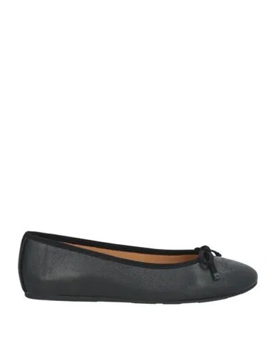 Ferragamo Woman Ballet Flats Black Size 7.5 Leather