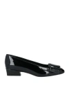 Ferragamo Woman Ballet Flats Black Size 8 Calfskin In Black