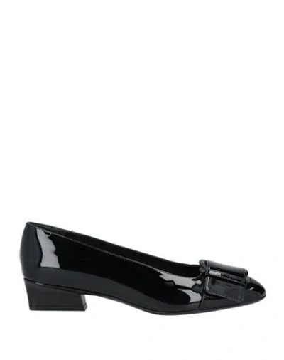 Ferragamo Woman Ballet Flats Black Size 8 Calfskin