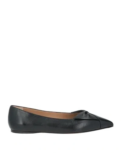 Ferragamo Woman Ballet Flats Black Size 8 Lambskin In Multi
