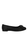 Ferragamo Woman Ballet Flats Black Size 8 Textile Fibers In Black