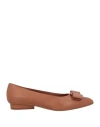 Ferragamo Ballet Flats In Brown