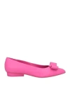Ferragamo Woman Ballet Flats Fuchsia Size 7 Lambskin In Magenta