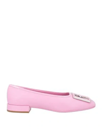 Ferragamo Woman Ballet Flats Pink Size 5.5 Lambskin