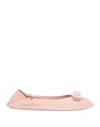 Ferragamo Woman Ballet Flats Pink Size 7.5 Leather
