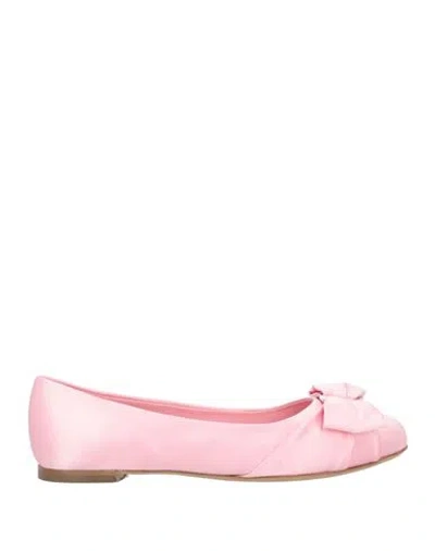 Ferragamo Woman Ballet Flats Pink Size 8 Textile Fibers