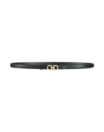 Ferragamo Woman Belt Black Size 38 Calfskin