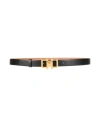 Ferragamo Woman Belt Black Size 39.5 Calfskin In Black