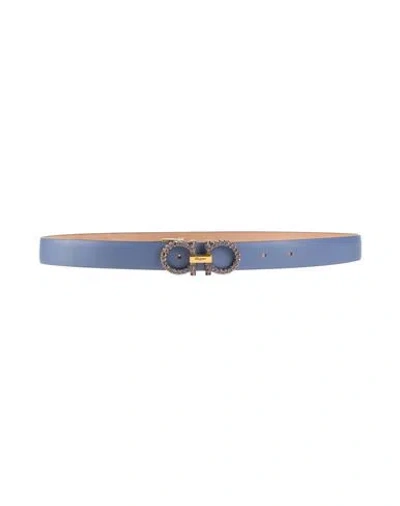 Ferragamo Woman Belt Mauve Size 39.5 Calfskin In Purple