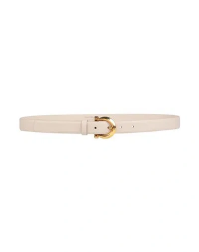 Ferragamo Woman Belt Off White Size 36 Calfskin In Neutral