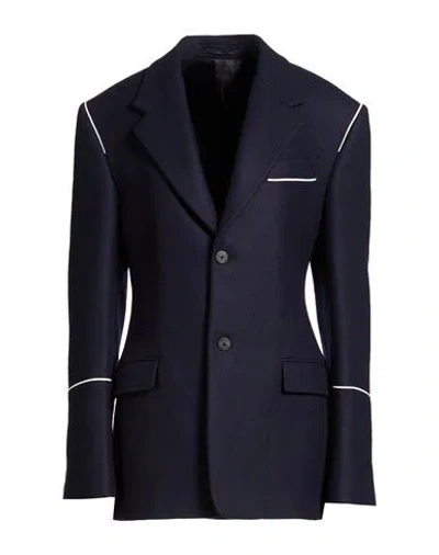 Ferragamo Woman Blazer Midnight Blue Size 14 Wool