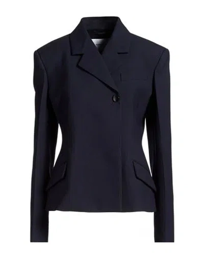 Ferragamo Woman Blazer Navy Size 8 Virgin Wool In Black
