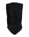 Ferragamo Woman Bodysuit Black Size 6 Viscose, Polyamide, Elastane In Black