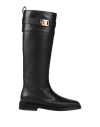 Ferragamo Roly Buckled Leather Knee Boots In Black