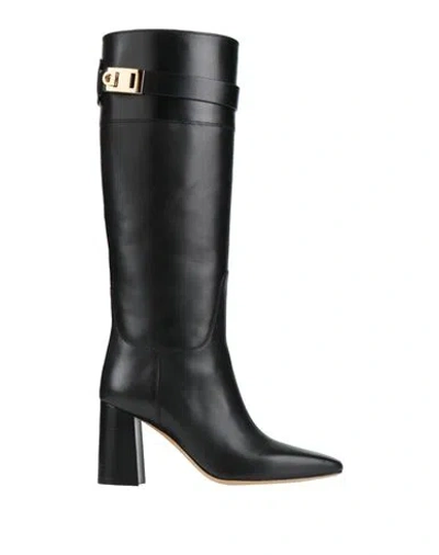 Ferragamo Woman Boot Black Size 7.5 Calfskin