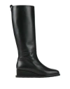 Ferragamo Woman Boot Black Size 7.5 Calfskin In Black