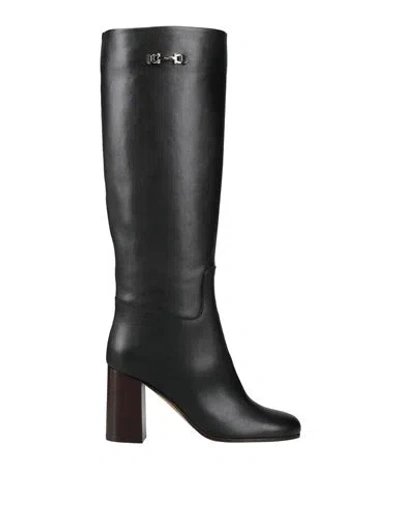 FERRAGAMO FERRAGAMO WOMAN BOOT BLACK SIZE 8 LEATHER