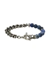 Ferragamo Woman Bracelet Silver Size - Metal In Blue