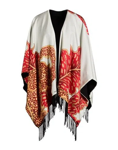 Ferragamo Woman Cape Off White Size Onesize Wool, Cashmere, Silk In Multi