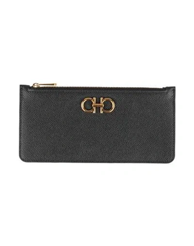 Ferragamo Woman Cardholder Black Size - Calfskin