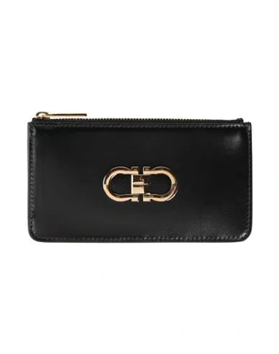 Ferragamo Woman Cardholder Black Size - Leather