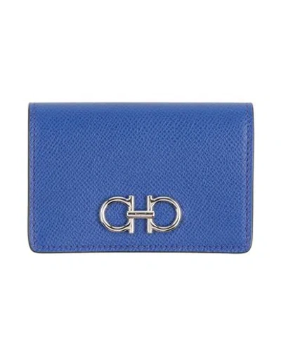 Ferragamo Woman Cardholder Bright Blue Size - Calfskin