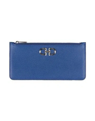 Ferragamo Woman Cardholder Bright Blue Size - Calfskin