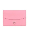 Ferragamo Woman Cardholder Pink Size - Calfskin In Brown