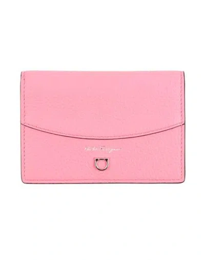 Ferragamo Woman Cardholder Pink Size - Calfskin