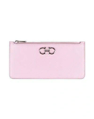 Ferragamo Woman Cardholder Pink Size - Calfskin