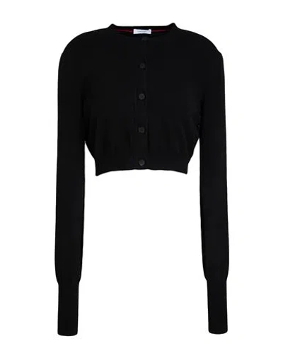 Ferragamo Woman Cardigan Black Size L Cashmere, Polyamide, Elastane