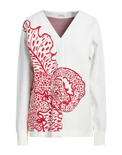 Ferragamo Woman Cardigan White Size L Viscose, Polyester