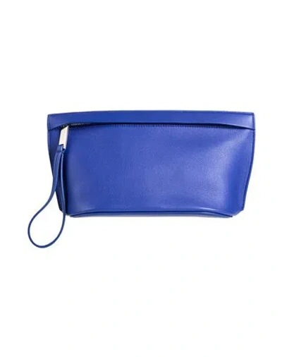 Ferragamo Woman Clutch Blue Size - Calfskin