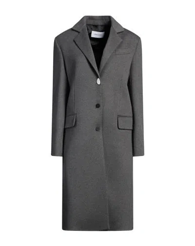 Ferragamo Woman Coat Lead Size 8 Virgin Wool, Cashmere In Grey