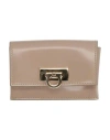 Ferragamo Woman Coin Purse Beige Size - Calfskin