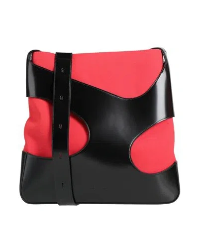 Ferragamo Woman Cross-body Bag Red Size - Calfskin, Nylon, Cotton