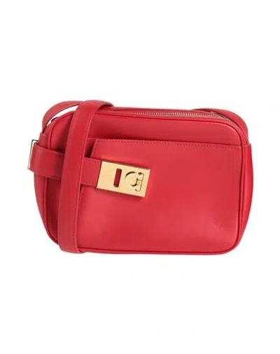 FERRAGAMO FERRAGAMO WOMAN CROSS-BODY BAG RED SIZE - LEATHER