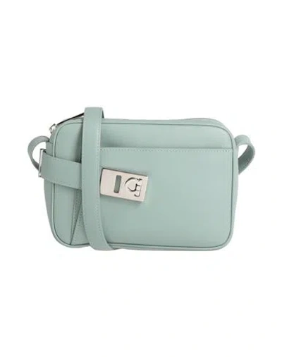 Ferragamo Woman Cross-body Bag Sage Green Size - Leather In Sage Green