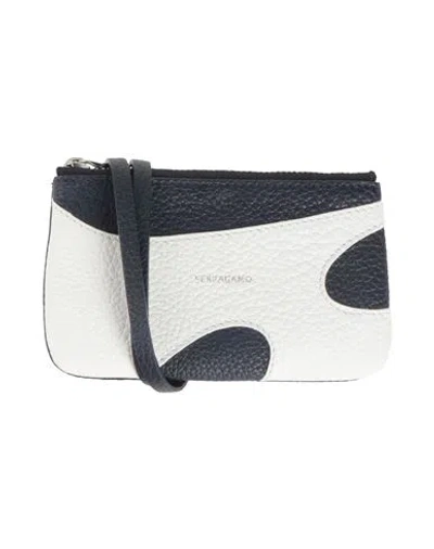 Ferragamo Woman Crossbody Wallet Navy Size - Calfskin In Blue