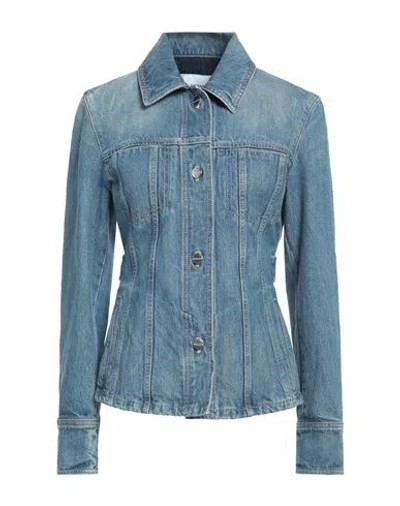 Ferragamo Woman Denim Outerwear Blue Size 4 Cotton