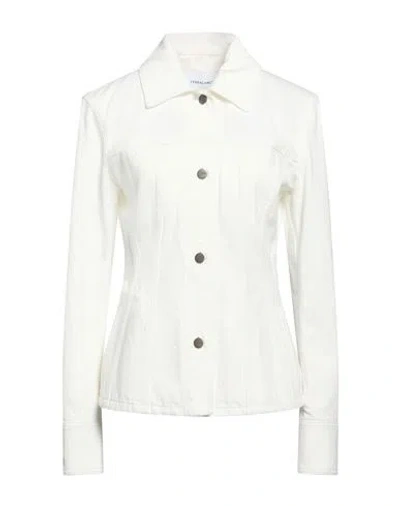 Ferragamo Woman Denim Outerwear White Size 4 Cotton