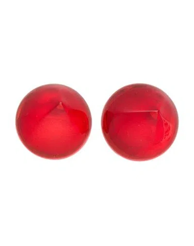 Ferragamo Woman Earrings Red Size - Pmma (polymethyl Methacrylate), Brass