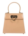 Ferragamo Woman Handbag Beige Size - Calfskin