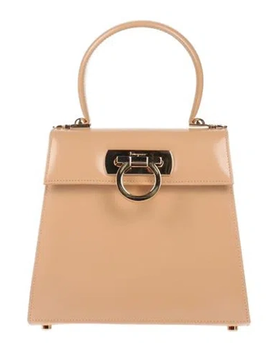 Ferragamo Woman Handbag Beige Size - Calfskin In Beige