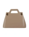 Ferragamo Skin Pink Leather Wanda M Handbag In Beige